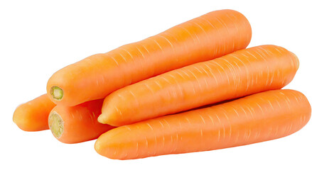 Heap of raw carrots 