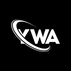 YWA logo. YWA letter. YWA letter logo design. Initials YWA logo linked with circle and uppercase monogram logo. YWA typography for technology, business and real estate brand.