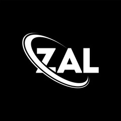 ZAL logo. ZAL letter. ZAL letter logo design. Intitials ZAL logo linked with circle and uppercase monogram logo. ZAL typography for technology, business and real estate brand.