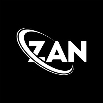 ZAN logo. ZAN letter. ZAN letter logo design. Intitials ZAN logo linked with circle and uppercase monogram logo. ZAN typography for technology, business and real estate brand.