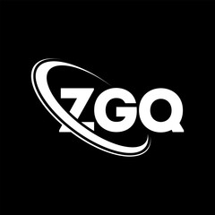 ZGQ logo. ZGQ letter. ZGQ letter logo design. Initials ZGQ logo linked with circle and uppercase monogram logo. ZGQ typography for technology, business and real estate brand.