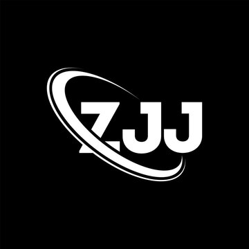 ZJJ logo. ZJJ letter. ZJJ letter logo design. Initials ZJJ logo linked with circle and uppercase monogram logo. ZJJ typography for technology, business and real estate brand.