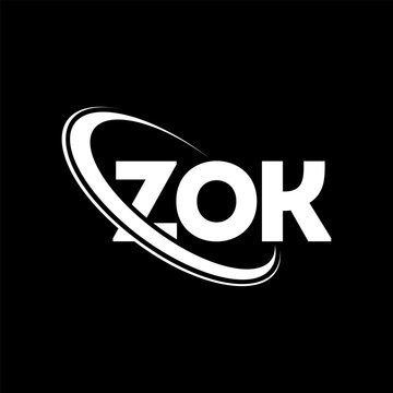 ZOK logo. ZOK letter. ZOK letter logo design. Initials ZOK logo linked with circle and uppercase monogram logo. ZOK typography for technology, business and real estate brand.