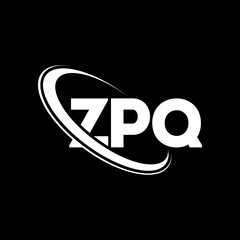 ZPQ logo. ZPQ letter. ZPQ letter logo design. Initials ZPQ logo linked with circle and uppercase monogram logo. ZPQ typography for technology, business and real estate brand.