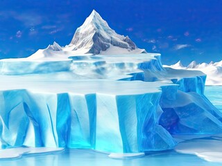 Podium glacier chilly ice backdrop stage scene scenery icy pedestal 3D water nature arctic idea