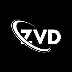 Fototapeta na wymiar ZVD logo. ZVD letter. ZVD letter logo design. Initials ZVD logo linked with circle and uppercase monogram logo. ZVD typography for technology, business and real estate brand.