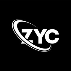 ZYC logo. ZYC letter. ZYC letter logo design. Initials ZYC logo linked with circle and uppercase monogram logo. ZYC typography for technology, business and real estate brand.