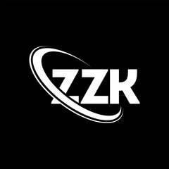 Fototapeta na wymiar ZZK logo. ZZK letter. ZZK letter logo design. Initials ZZK logo linked with circle and uppercase monogram logo. ZZK typography for technology, business and real estate brand.