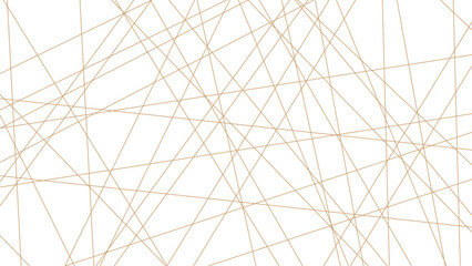 Abstract luxury gold geometric random chaotic lines. Random geometric line pattern on a transparent background. Random chaotic lines abstract geometric patterns of modern design.	
