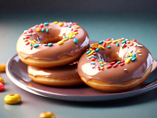 donuts isolated background