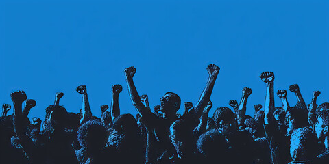 Blue Party Pride: A Celebration of Democratic Pride and Commitment in Blue - obrazy, fototapety, plakaty