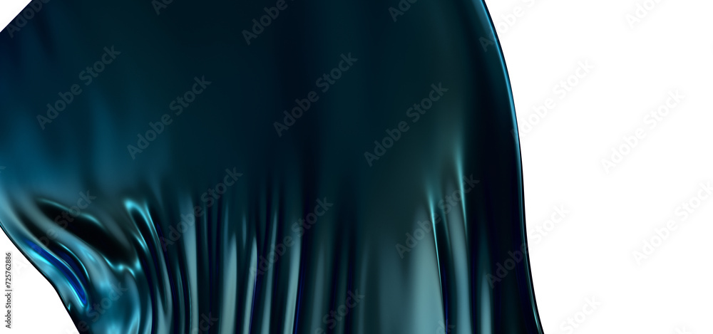 Poster dynamic blue motion: abstract 3d wave illustration with fluidity and energy