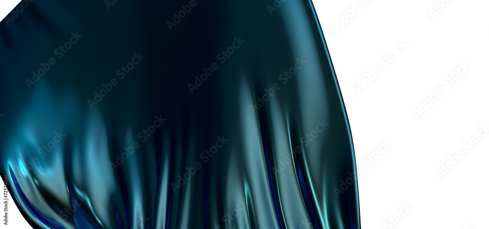 Poster dynamic blue motion: abstract 3d wave illustration with fluidity and energy