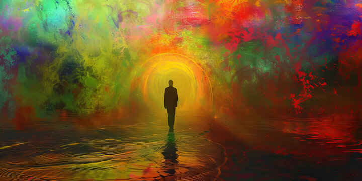 Spiritual Journey: A Symbolic Image Reflecting the Search for Meaning and Purpose in Human Life
