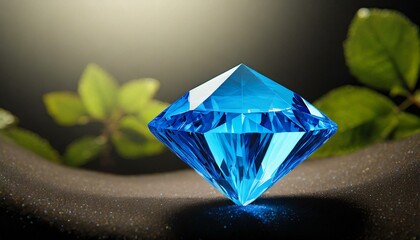 Beautiful blue Dimond dispersion the light. dimond dispersion glass objects	
