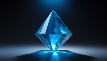 Beautiful blue Dimond dispersion the light. dimond dispersion glass objects 