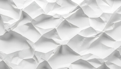 Seamless white crumpled paper background texture pattern. (Version 1) - Generative AI 