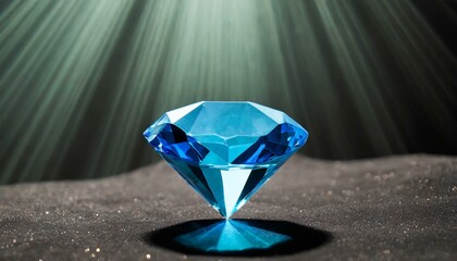 Beautiful blue Dimond dispersion the light. Dimond dispersion glass objects	
