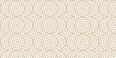 Modern diamond geometric waves spiral pattern abstract circle wave lines. Brown seamless tile stripe geomatics overlapping create retro square line backdrop pattern background. Overlapping Pattern.
