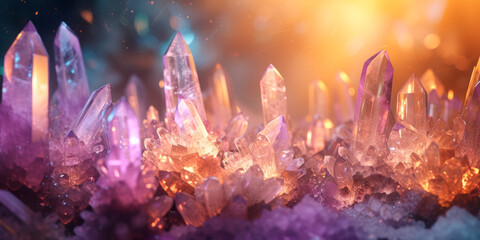 Crystals with inner healing energy 1 - obrazy, fototapety, plakaty