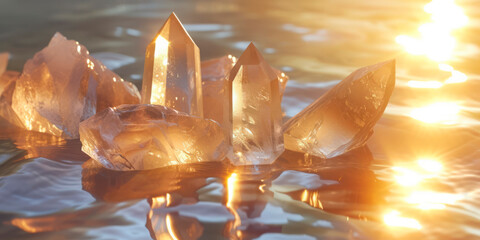 Crystals with inner healing energy 4 - obrazy, fototapety, plakaty