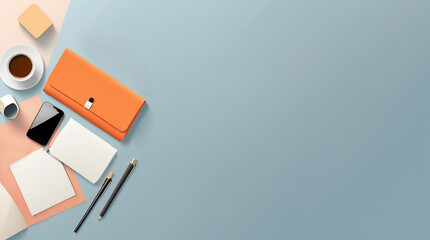 Obraz premium Modern simple creative business and education background, template with text space. 