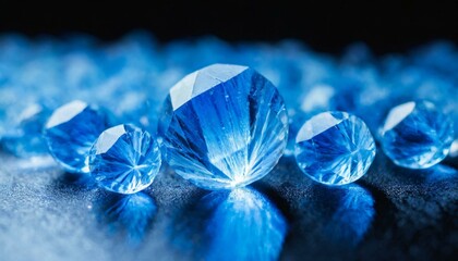Beautiful blue Dimond dispersion the light. Dimond dispersion glass objects	
