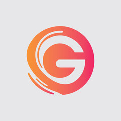 Fototapeta premium letter G Logo gradient colorful design illustration logo template design, flat letter g logo vectors
