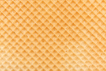 Waffle texture close up. Wafer sheet. homemade baking