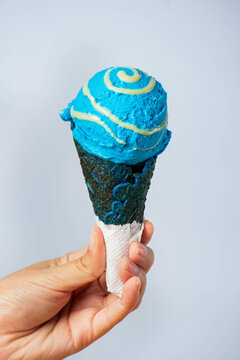 helado, chicle, azul, dulce, frio 