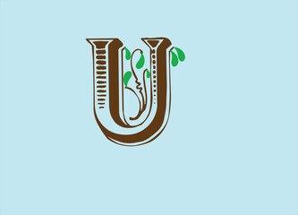 U letter, U letter logo design, U logo, Alphabet, Abstract trendy graphics, text logo, colorful logo
