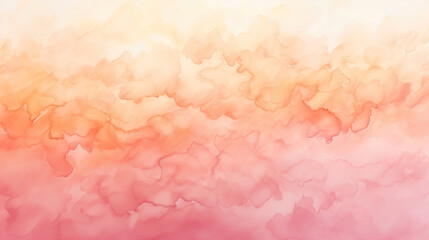 Soft Pink and Orange Watercolor Wash Background with Fluid Texture