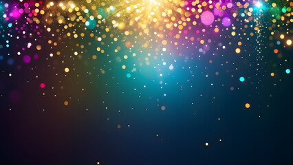 multicolored shiny bokeh background glitter overlay element. color full glitter festival background