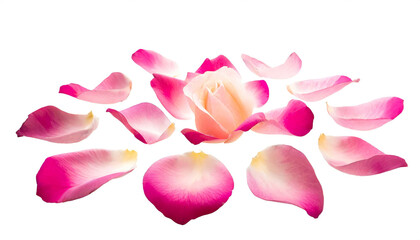 Rosenblüten isoliert auf weißen Hintergrund, Freisteller