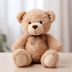 Stuffed teddy bear animal toy.