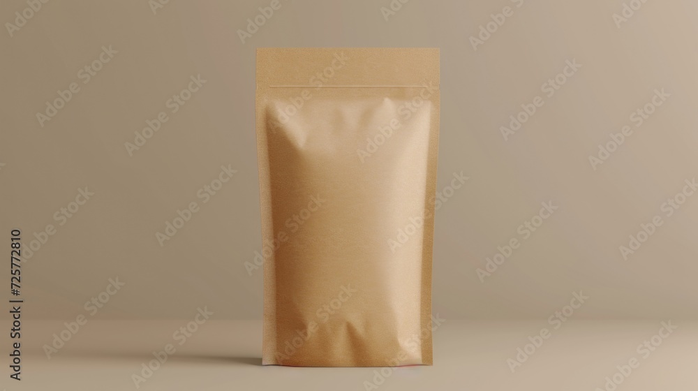 Poster A brown paper bag placed on a clean white surface. This versatile image can be used in various contexts