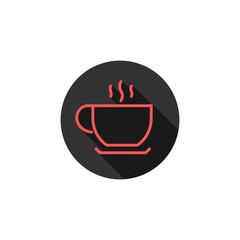 Coffee cup sign icon isolated on transparent background
