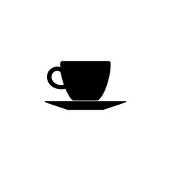 Coffee cup sign icon isolated on transparent background