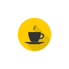 Coffee cup icon isolated on transparent background
