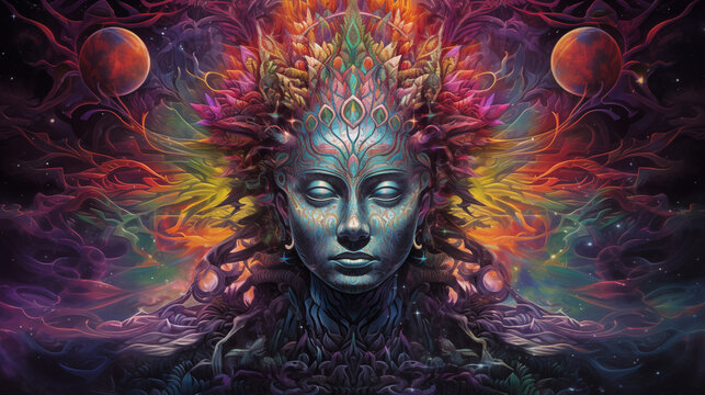 A trippy female Goddess