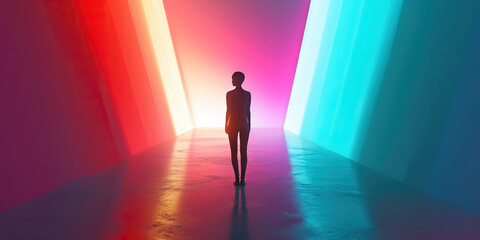 Confidence and Determination: A Person Standing Tall with a Firm Stance, Exuding Self-Assurance and Resolve