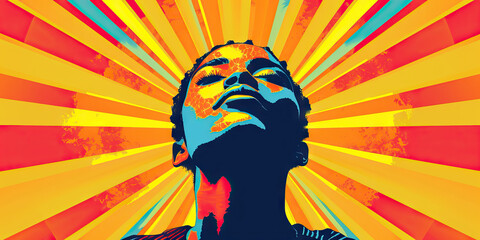 Hope and Optimism: A Person Looking Upward with a Bright Expression, Symbolizing Hope and Positivity for the Future