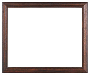 Lacquered wood picture frame in PNG format on a transparent background.