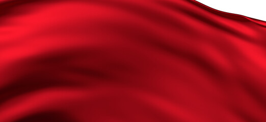 Abstract red cloth falling. Satin fabric flying in the wind