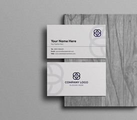 Corporate White Modern Business Card Design Vector Template