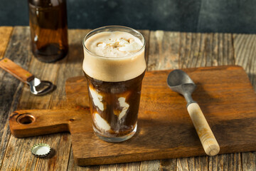 Frozen Boozy Irish Stout Beer Ice Cream Float