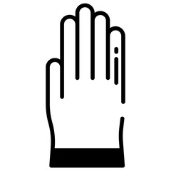 Fototapeta premium Gloves glyph and line vector illustration