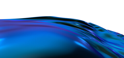 Wave of TranWave of Tranquility: Abstract 3D Blue Wave Illustration for Serene Designsquility:...