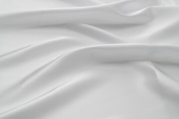 Close up of white silk background