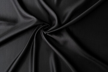 Close up of black silk background